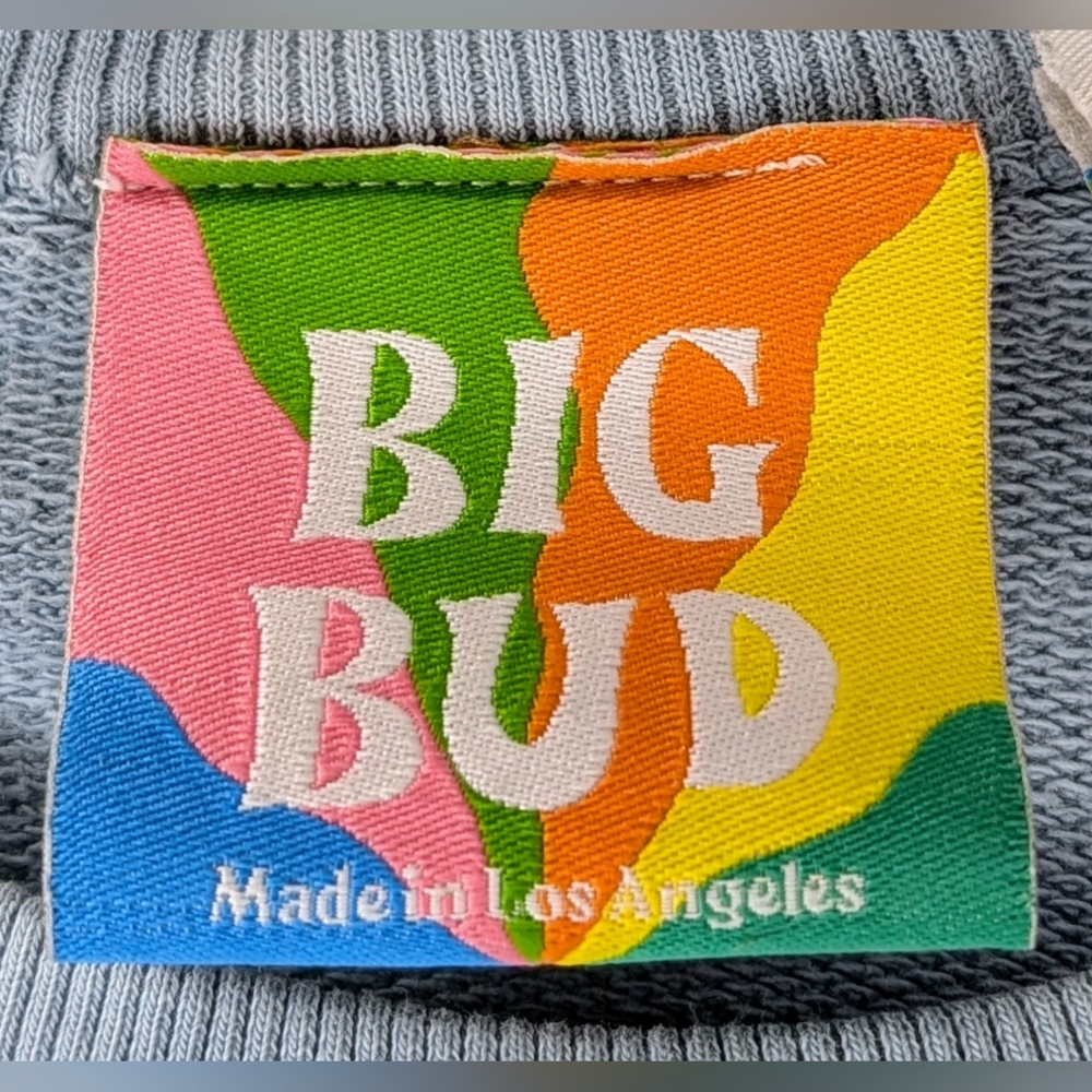 Big Bud Press baby blue crewneck STAINS - Picture 4 of 4